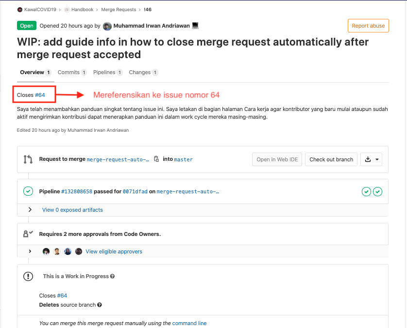 Contoh GitLab Reference